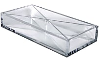 Azar Displays 4-Compartment Organizer Trays, Large, Clear, Pack Of 2 Trays