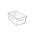 Azar Displays Tote Bins With Handles, Small, Clear, Pack Of 4 Bins