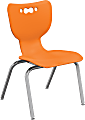 MooreCo Hierarchy Armless Chair, 16" Seat Height, Orange