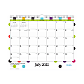 Blue Sky™ Academic Monthly Safety Wirebound Wall Calendar, 15” x 12”, Teacher Dots, July 2022 to June 2023, 100340-A