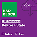 H&R Block Tax Software Deluxe + State, 2023, 1-Year Subscription, Windows® Compatible, ESD 1 thumbnail image