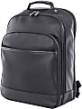 Bugatti Gin & Twill Textured Vegan Leather Backpack With 15.6" Laptop Pocket, Black