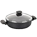 Korkmaz Ornella 2-Piece Aluminum Nonstick Low Casserole With Lid, 3.5 Liter, 10", Black 1 thumbnail image
