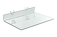 Azar Displays Acrylic Shelves For Pegboards/Slatwalls, 13-1/2"W x 8"D, Clear, Pack Of 4 Shelves 1 thumbnail image