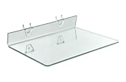 Azar Displays Acrylic Shelves For Pegboards/Slatwalls, 13-1/2"W x 8"D, Clear, Pack Of 4 Shelves