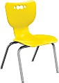 MooreCo Hierarchy Armless Chair, 16" Seat Height, Yellow