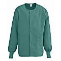 Medline ComfortEase™ Unisex Warm-Up Scrub Jacket, Medium, Evergreen 1 thumbnail image