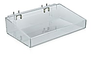 Azar Displays Styrene Shelves For Pegboard And Slatwall Systems, 3"H x 12"W x 8"D, Clear, Pack Of 2 Shelves