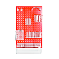 Azar Displays 10-Piece Pegboard Organizer Kit, Red