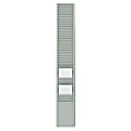 Buddy Time Card Badge Rack - 40 Pocket(s) - 18.6" Height x 2.9" Width x 1" Depth - Wall Mountable - Platinum - Steel - 1Each 1 thumbnail image