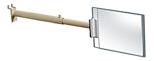 Azar Displays 2-Sided Aisle Acrylic Sign Holders With Telescopic Grippers, 5"H x 7"W x 1/4"D, Clear, Pack Of 4 Grippers