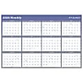 AT-A-GLANCE® 2026 Vertical Horizontal Reversible Erasable Yearly Wall Calendar, Blue, Large, 24" x 36" 1 thumbnail image