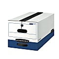 Bankers Box® Liberty® Plus Heavy-Duty Storage Boxes , Letter Size, 24" x 12" x 10", White/Blue, Case Of 12 - 1111104 1 thumbnail image