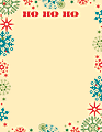 Great Papers!® Holiday Stationery, 8 1/2" x 11", Ho Ho Snowflake, Pack Of 80 Sheets