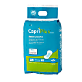 Medline Capri Plus Bladder Control Pad Incontinent Liners, Regular, 5 1/2" x 10 1/2", White, Case Of 28