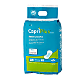 Medline Capri Plus Bladder Control Pad Incontinent Liners, Regular, 5 1/2" x 10 1/2", White, Case Of 28 1 thumbnail image