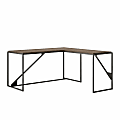 Bush Business Furniture Refinery 62"W L-Shaped Industrial Corner Desk, Restored Gray, Standard Delivery 1 thumbnail image