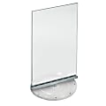 Azar Displays Revolving Acrylic Vertical 2-Sided Sign Holders, 18-1/4" x 11", Clear, Pack Of 2 Holders 1 thumbnail image