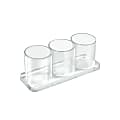 Azar Displays Acrylic Deluxe 3-Cup Holder, 3”H x 7”W x 2-1/2”D, Clear