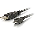 C2G 3m USB 2.0 A Male to Micro-USB A Male Cable (9.8ft) - Type A Male USB - Micro Type A Male USB - 9.84ft - Black