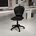 Flash Furniture Plastic Low-Back Swivel Task Office Chair, Black 1 thumbnail image