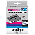 Brother P-Touch TX Laminated Tape - 1/2" Width x 50 ft Length - Black - 1 Each 1 thumbnail image