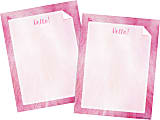 Barker Creek Designer Computer Paper, 8-1/2” x 11”, Pink Tie-Dye, 50 Sheets Per Pack, Set Of 2 Packs