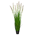 Nearly Natural Plume Grass 54”H Artificial Plant With Planter, 54”H x 18”W x 18”D, Green/Black 1 thumbnail image