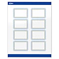 Avery® Print-To-The-Edge Labels & Sure Feed®, S00-DMB-PRWGP10, 2"x3", Glossy White, Preprinted Blue Border & Gold Dots Design, Pack Of 80 1 thumbnail image