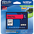 Brother P-Touch TZe441, Laminated, ~3/4in x 26.2ft (18mm x 8m), Black on Red Label Tape 1 thumbnail image