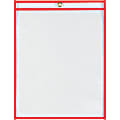 Partners Brand Job Ticket Holders, 9" x 12", Neon Red, Pack Of 15