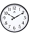 Infinity Instruments Office Round Wall Clock, 18”, Black 1 thumbnail image