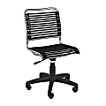 Eurostyle Allison Bungie Fabric Low-Back Office Chair with Height Adjustment, Black/Silver, 450 lb Capacity 1 thumbnail image