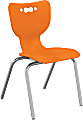 MooreCo Hierarchy Armless Chair, 18" Seat Height, Orange