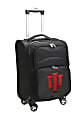 Denco Sports Luggage Expandable Upright Rolling Carry-On Case, 21" x 13 1/4" x 12", Black, Indiana Hoosiers
