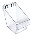 Azar Displays Bucket Displays For Pegboard/Slatwall, C-Channel And Metal U-Hooks, Small Size, 4 1/2" x 4" x 6 1/2", Clear, Pack Of 4