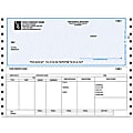 Continuous Payroll Checks For RealWorld®, 9 1/2" x 7", 2-Part, Box Of 250, CP63, Top Voucher