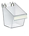 Azar Displays Bucket Displays For Pegboard/Slatwall, Metal U-Hooks, Medium Size, 7" x 5" x 6", Clear, Pack Of 4