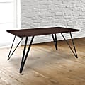 Flash Furniture Rectangular Dining Table, 29-1/4"H x 31-1/2"W x 63"D, Dark Ash