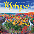 2024 TF Publishing Scenic Wall Calendar, 12" x 12", Blue & Orange Michigan, January To December