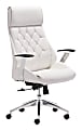 Zuo® Modern Mid-Back Boutique Office Chair, White/Chrome