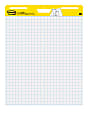 Post-it Super Sticky Easel Pad, With 1" Grid Lines, 25" x 30", White, Pad Of 30 Sheets