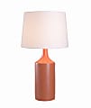 Kenroy Home Crayon Table Lamp, 25-1/2"H, Off-White Shade/Orange Base 1 thumbnail image