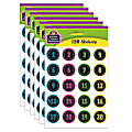 Teacher Created Resources® Stickers, Chalkboard Brights Numbers, 120 Stickers Per Pack, Set Of 6 Packs 1 thumbnail image