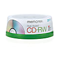 Memorex® CD-RW Media Spindle, 700MB/80 Minutes, 12x, Pack Of 25