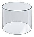 Azar Displays Acrylic Cylinder, Small Size, 4" x 4", Clear 1 thumbnail image