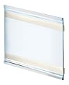 Azar Displays Adhesive-Back Acrylic Nameplate Holders, 8.5"W x 6"H x 1/4"D, Clear, Pack Of 10 Holders
