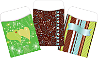 Barker Creek Peel & Stick Library Pockets, 3-1/2" x 5-1/8", Earth Day, Set Of 90 Pockets