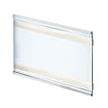 Azar Displays Adhesive-Back Acrylic Nameplate Holders, 6"H x 11"W x 1/4"D, Clear, Pack Of 10 Holders