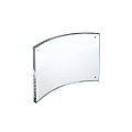 Azar Displays Curved Magnetic Acrylic Sign Holders, 5" x 7", Clear, Pack Of 2 Holders